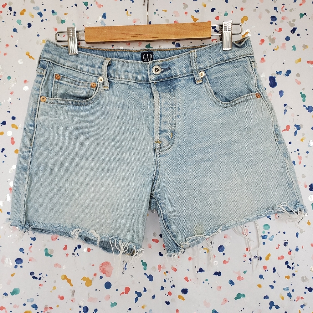 Gap Cone Denim button up jean shorts